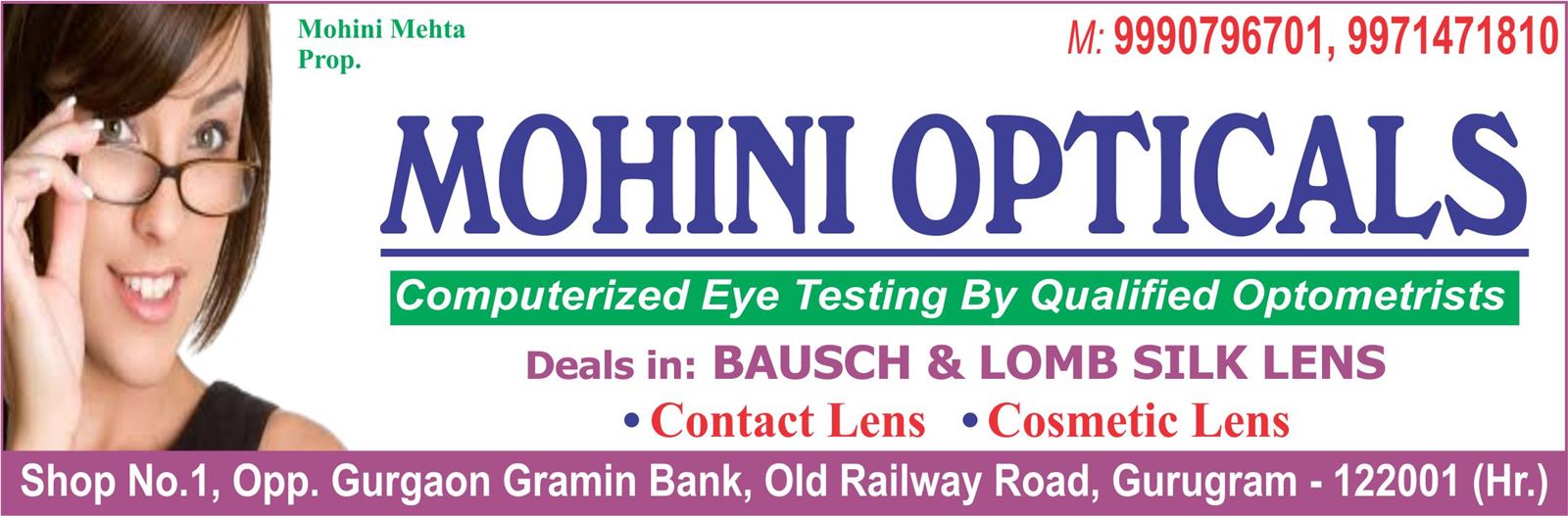 MOHINI OPTICALS (Gurgaon Optical Shop)